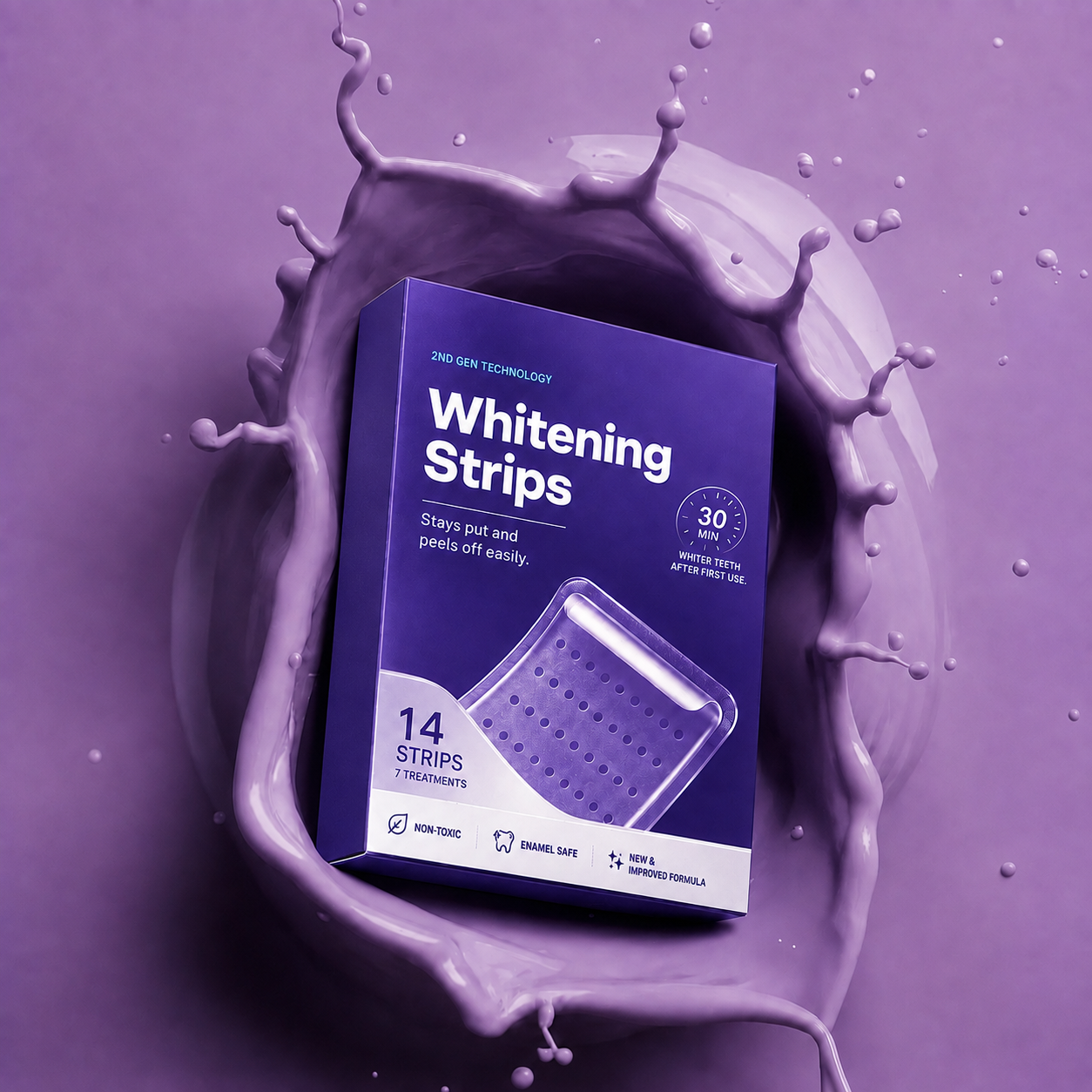 Purple Teeth Whitening Strips