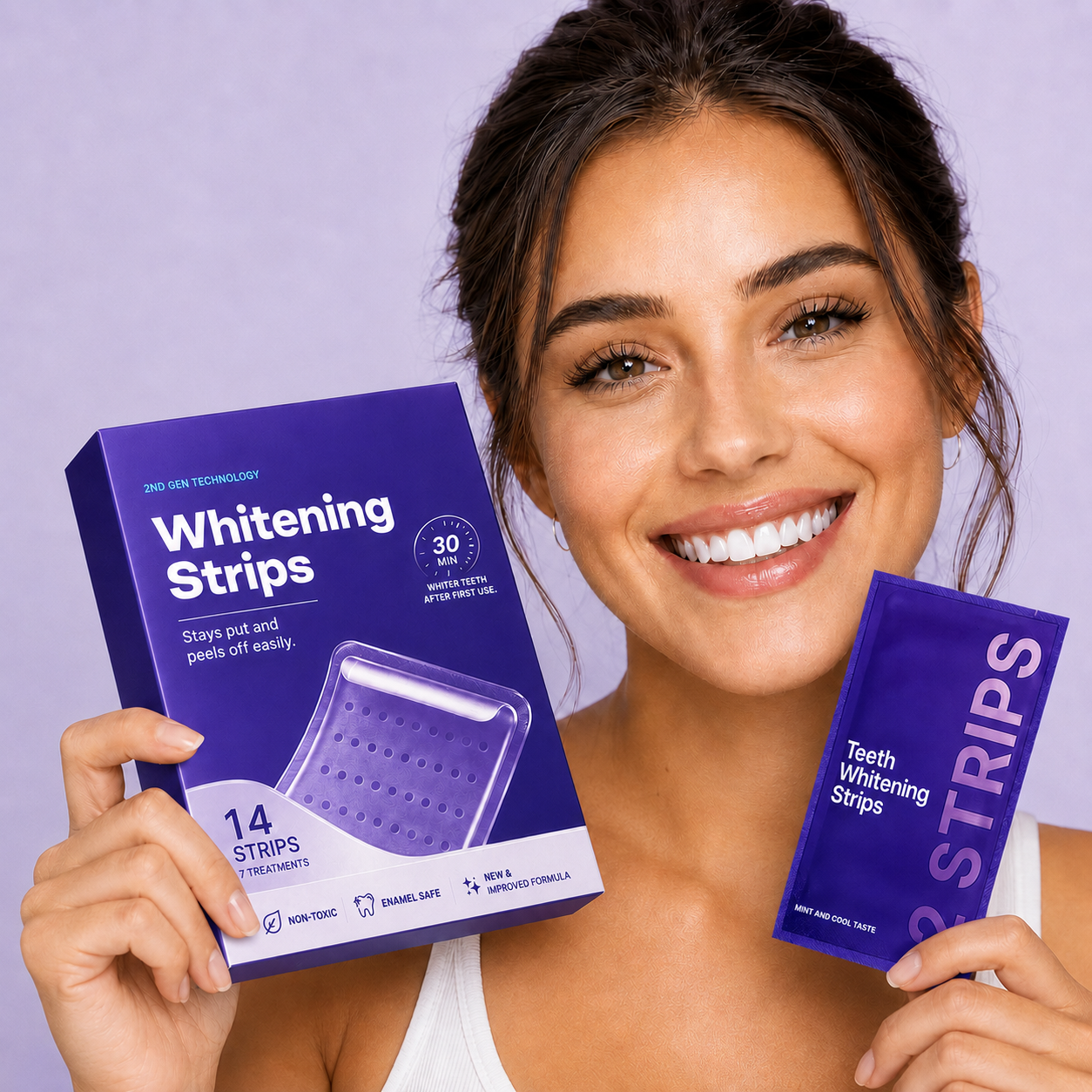 Purple Teeth Whitening Strips