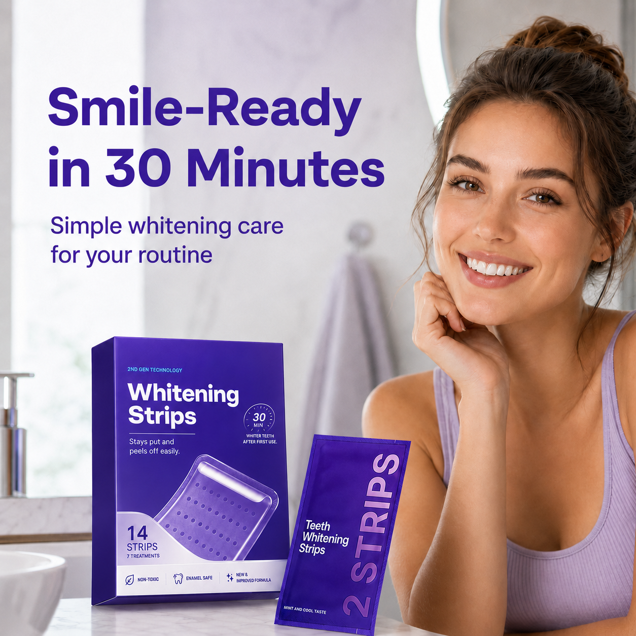 Purple Teeth Whitening Strips