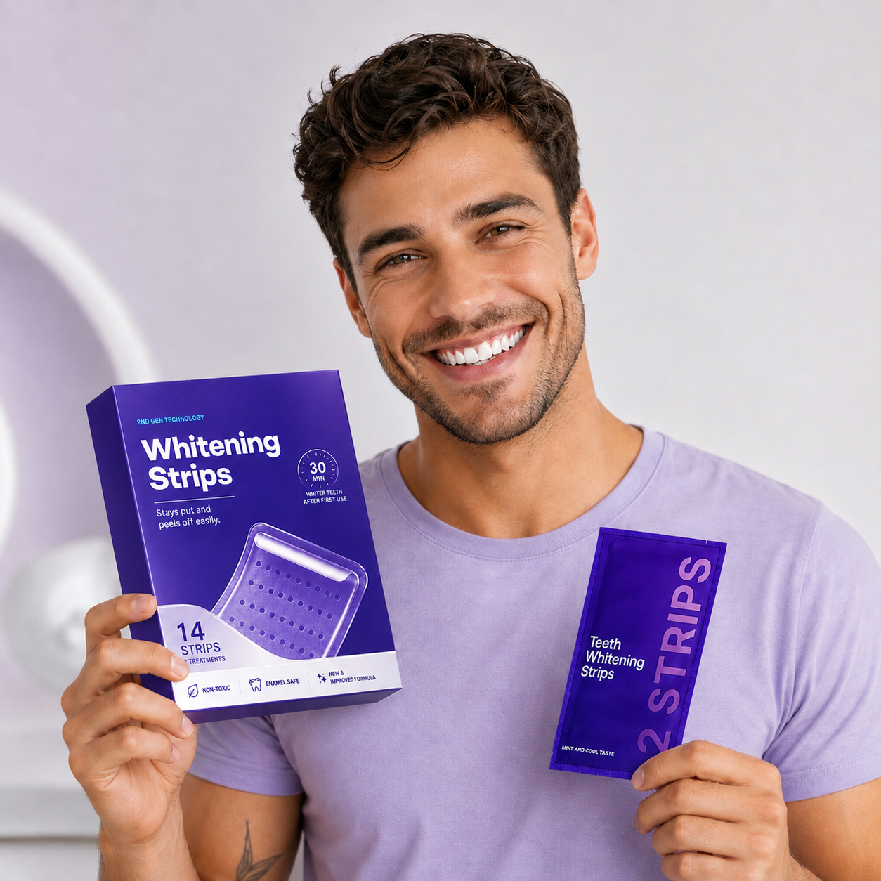 Purple Teeth Whitening Strips