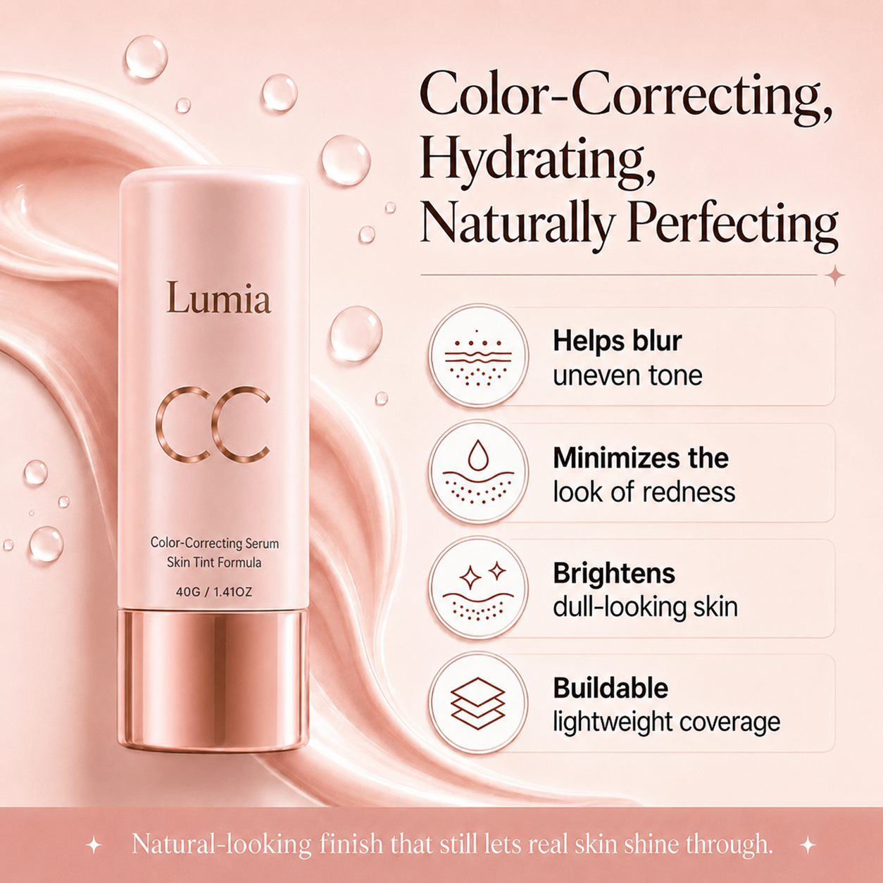 Last Day Buy1 Get 1 Free❤️ Skin-PerfectingCC Serum-Cream