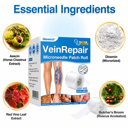 🇨🇦🏆✅️🏃Glownrst® VeinRepair Microneedle Patch Roll⚡Instant Relief, Long-Term Results